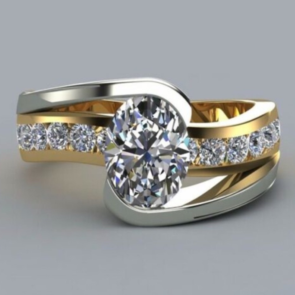 Two-Tone 18K gold filled.